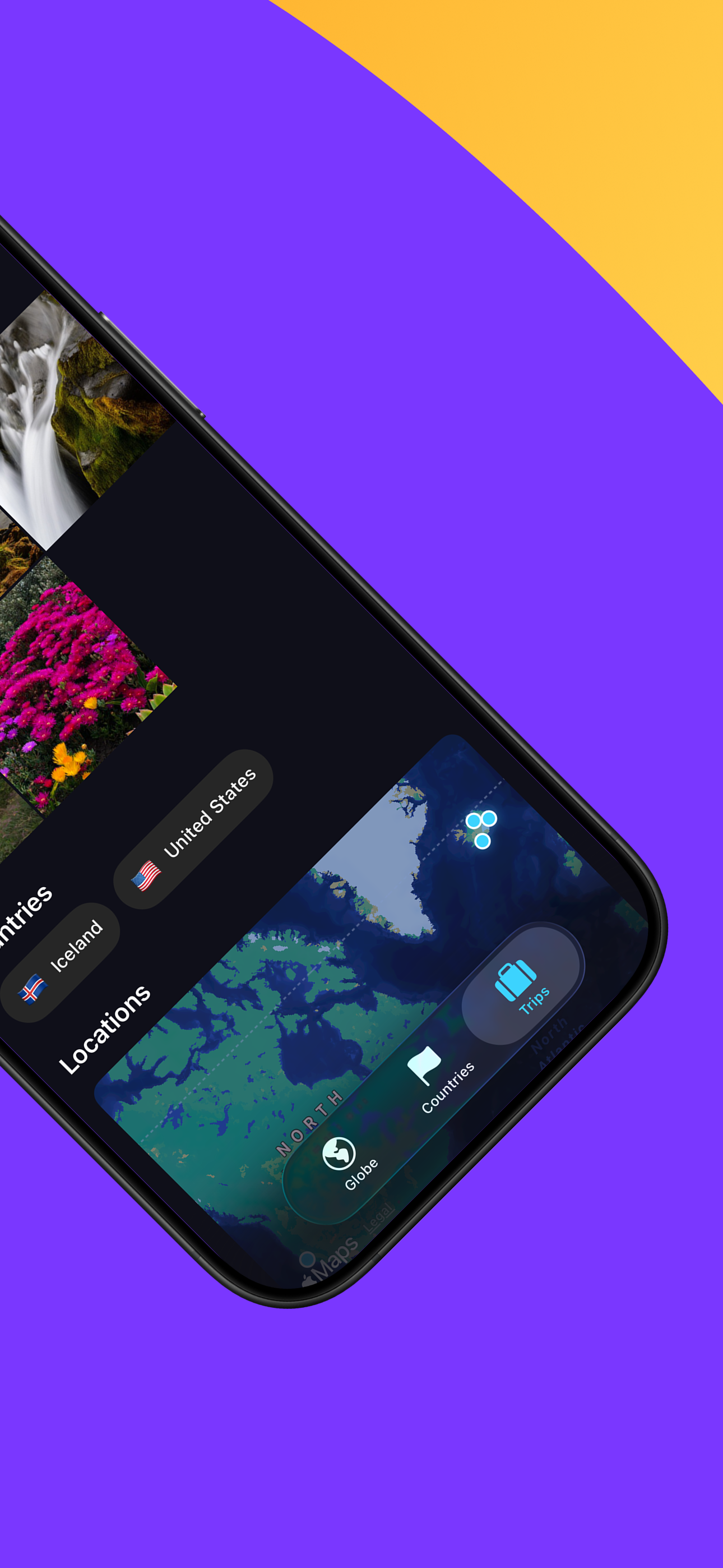 Worldmarks app: want-to-visit bucket list of countries